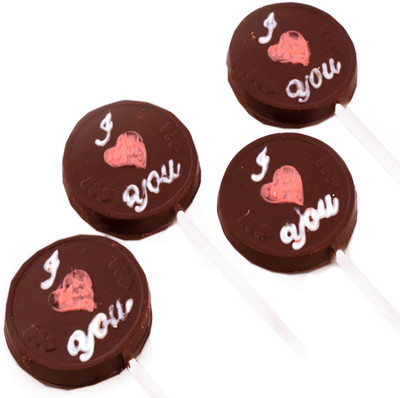 

Ghasitaram Gifts Set of 4 I Love U Lollies Chocolate Bars(Pack of 4, 70 g)