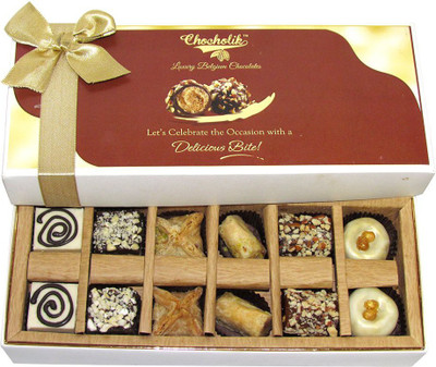 

Chocholik Elegant Surprise Of Turkish Baklava, Sweets Chocolate Fudges(195 g)
