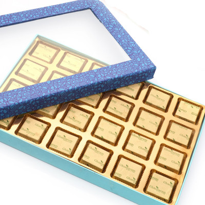 

Ghasitaram Gifts Sugarfree Blue Window 24 Cavity Assorted Chocolate Bars(Pack of 24, 360 g)