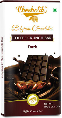 

Chocholik Dark Toffee Crunch Bar - Luxury Belgium Chocolate Bars(100 g)