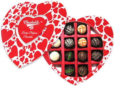 

Chocholik Blushing Hearts Box Belgium Chocolate Truffles(144 g)