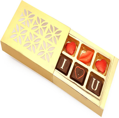 

Ghasitaram Gifts Golden 6 Pcs Valentine Special Chocolate Bars(Pack of 6, 80 g)