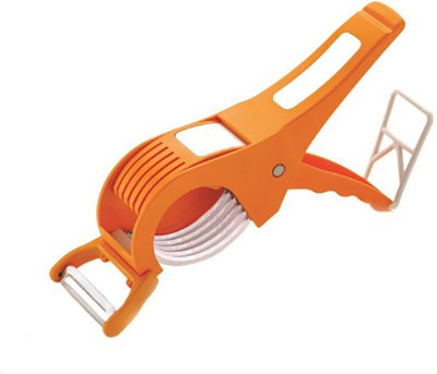 

VR Deluxe Vegetable Cutter with peeler Chopper(1 Cutter), Multicolor;orange