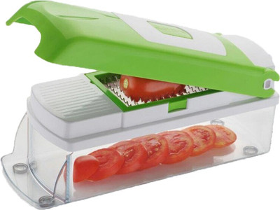 

iConnect World 6 in 1 Quick Dicer Chopper(1 Dicer With 6 Defferent Blades), Multicolor