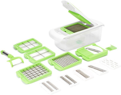 

Amiraj Vegetable Unbreakable 12 In 1 Chopper(1 Chopper), Green
