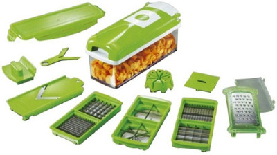 

maxxlite 100% Original 12 In 1 vegetable Dicer(1 Lakh Sold) Chopper(Vegetable Dicer With 11 Attachment), Green