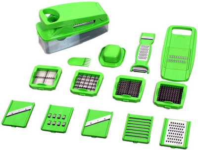 

H D Enterprise Chopper(14 IN 1 Nicer Dicer Vegetable Cutter Slicer Chopper), Green