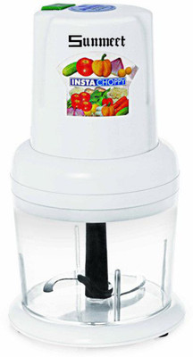 

Sunmeet Electric Chopper(Contain One Chopper, Two Blades with Blade, One User Manual cum Warranty Card.), White