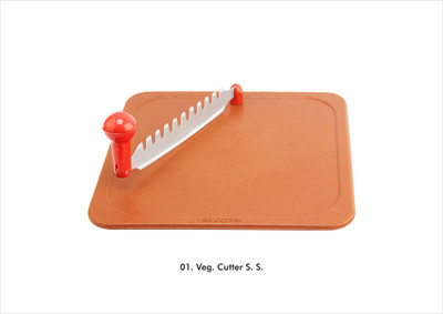 Nalini Stainless Steel Vegetable Cutter Plastic Cutting Board(Brown Pack of 1) available at flipkart for Rs.249