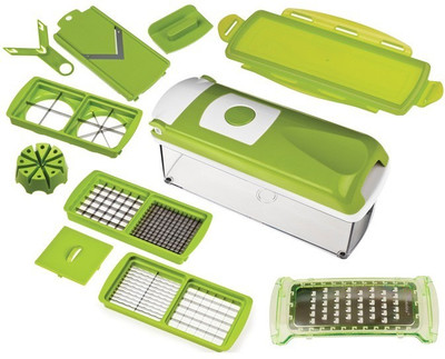 

MTC All In One Dicer & Grater Multi-Purpose Unbreakable Chopper(1 Nicer Dicer Set), Green