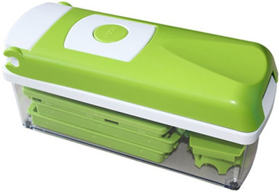 

WOTRA Chopper(cutting insert with an integrated pin grid, cutting base, transparent receptacle, blade insert, bkade ubsert, knife, plug cutter, professional peeler, planers use with blade guard), Green;white