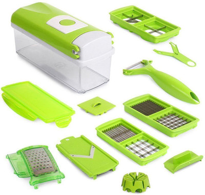 

Easy Mart Veg/Fruit Cutter Chopper(1 chopper), Green