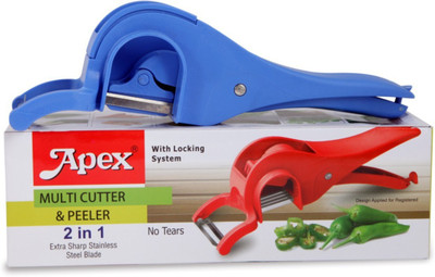 

Apex Apex Multi Cutter and Peeler Chopper(1 Peeler), Multicolor;red