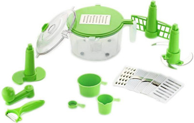 

Abacus A1 Chopper(1 dough maker, 1 beater, 1 peeler, 4 slicer, 3 grater), Multicolor