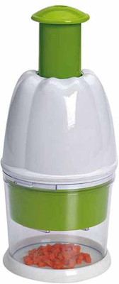 

Cosmosgalaxy Long Chop Chopper(1 Chopper Blades, 1 Non Slip Bowl), Green;white