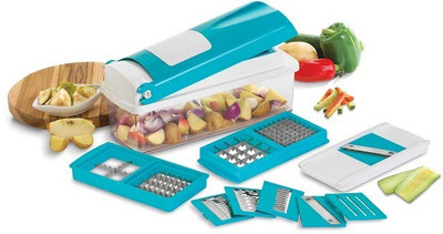 

Crystal Dicer Plus Multipurpose Chopper(1 Dicer with 10 Blades), Blue