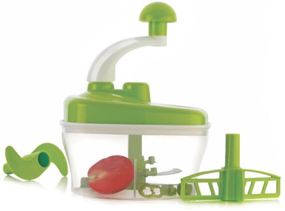 

jony Chopper(1 Vacuum Base Container, 1 Cover, Mixing Blade, Dough Making Blade, Vegetable Cutting Blade, Bowl Making Dough), Green