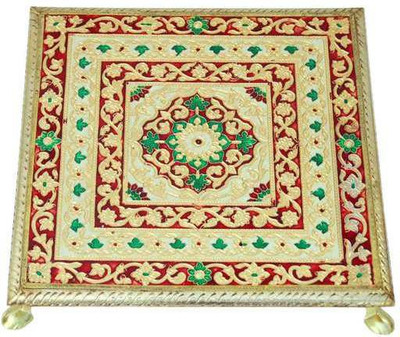 Bigshoponline Wood All Purpose Chowki(Multicolor, Pack of 1)