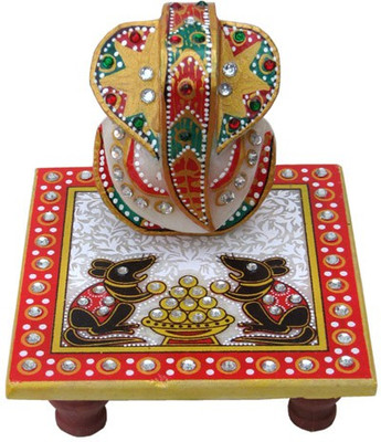 

Chitra Handicraft Ganesh Marble All Purpose Chowki(Multicolor, Pack of 1)