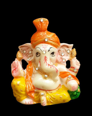 

DivineCrafts Ganesha Idol For Home DéCor Ceramic All Purpose Chowki(Multicolor, Pack of 1)