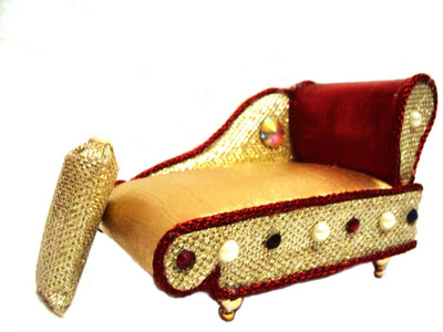 

Divineaura Shahi Sejh Singhasan Wooden Pooja Chowki(Red, Gold, Pack of 1)