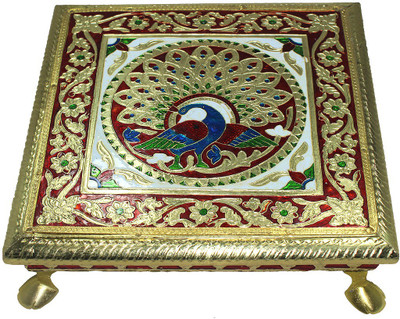 

Niirali Meenakari Work Wooden All Purpose Chowki(Multicolor, Pack of 1)
