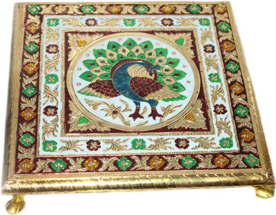

Sarvsiddhi Wooden Pooja Chowki 12"X12" Wooden Pooja Chowki(Multicolor, Pack of 1)