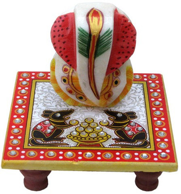 

Chitra Handicraft Ganesh Marble All Purpose Chowki(Multicolor, Pack of 1)
