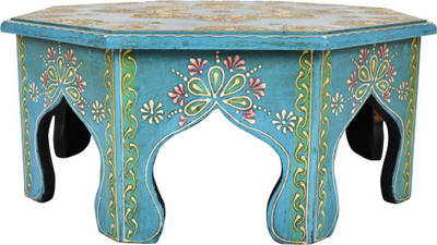 

Lal Haveli Hand Painted Pooja Wooden All Purpose Chowki(Blue, Pack of 1)