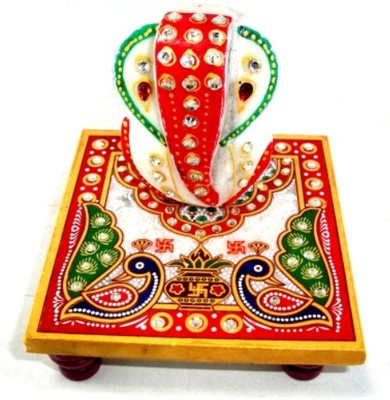 

Ishita Handicrafts Meenakari Ganesh Marble Pooja Chowki(Multicolor, Pack of 2)