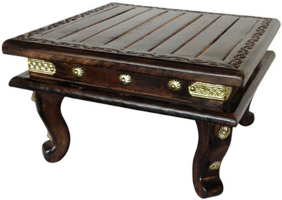 Craftatoz Wooden All Purpose Chowki(Brown, Pack of 1)