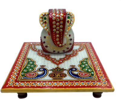 

Art-N-Soul Kripalu Ganesha Marble All Purpose Chowki(Multicolor, Pack of 1)