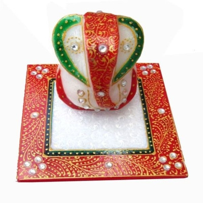 

Chitra Handicraft Marble Best Chowki Ganesh Marble Pooja Chowki(Multicolor, Pack of 1)