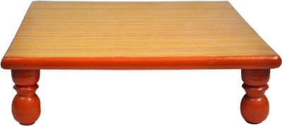 

Quality Creations Wooden All Purpose Chowki(Orange)