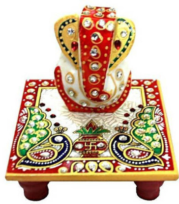 

ShivaCrafts Marble All Purpose Chowki(Multicolor, Pack of 2)