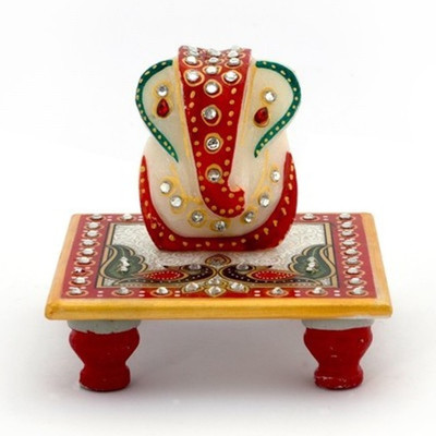 

S.B.Enterprises Ganesh Chowki Marble All Purpose Chowki(Multicolor, Pack of 2)