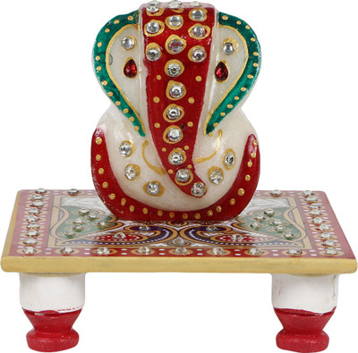 55% OFF on Bags Craze Studded Stoneware All Purpose Chowki(Multicolor, Pack of 2)