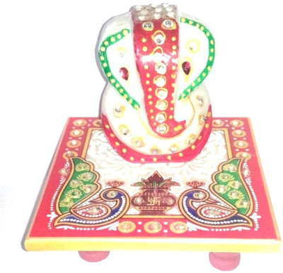 

Seema's Craft Creation Ganesha Marble Pooja Chowki(Multicolor, Pack of 2)