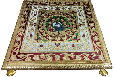 

Excellent Enterprises Meenakari (10x10) Wooden All Purpose Chowki(Multicolor, Pack of 1)