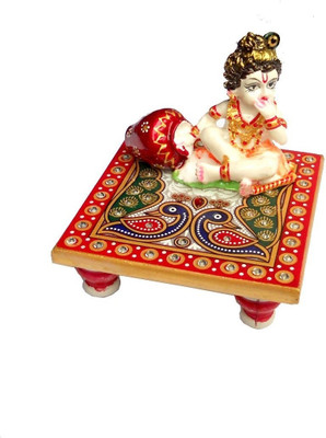 

Purpledip Stoneware All Purpose Chowki(White, Pack of 1)