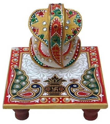 

Chitra Handicraft Ganesh Marble All Purpose Chowki(Multicolor, Pack of 1)