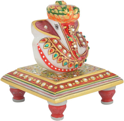 

Madhuraj Antique Pagadi Ganesh Marble All Purpose Chowki(Multicolor, Pack of 2)