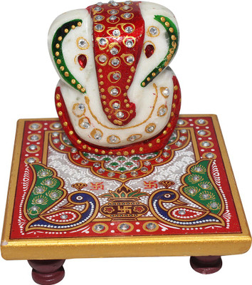 

Bhavikaa Meenakari Work Marble All Purpose Chowki(Multicolor, Pack of 1)