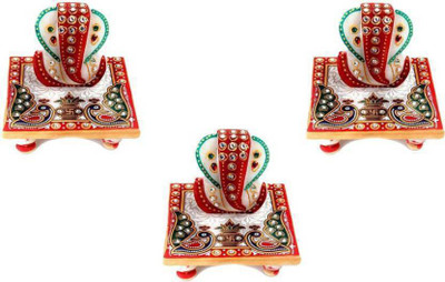 

ShivaCrafts Marble All Purpose Chowki(Multicolor, Pack of 6)