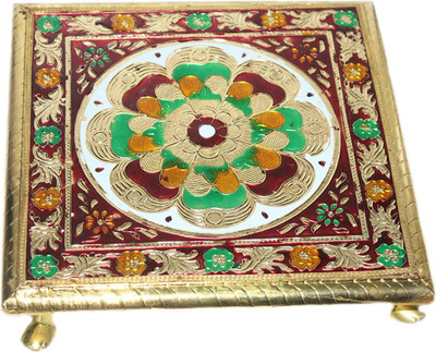 

Sarvsiddhi Wooden Pooja Chowki 10"X10" Wooden Pooja Chowki(Multicolor, Pack of 1)