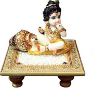 

Ruchi World Laddu Gopal Marble Polyresin Pooja Chowki(Multicolor)