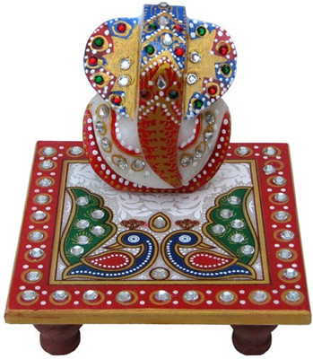 

Chitra Handicraft Ganesh Marble All Purpose Chowki(Multicolor, Pack of 1)
