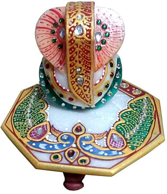 

Chitra Handicraft Round Peacock Ganesh Marble All Purpose Chowki(Multicolor, Pack of 1)