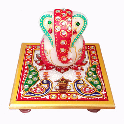 

Shilpacharya Handicrafts Marble All Purpose Chowki(Multicolor, Pack of 1)