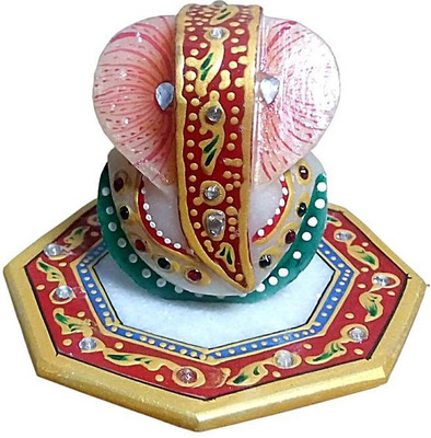 

Chitra Handicraft Round Pink Ganesh Marble All Purpose Chowki(Multicolor, Pack of 1)